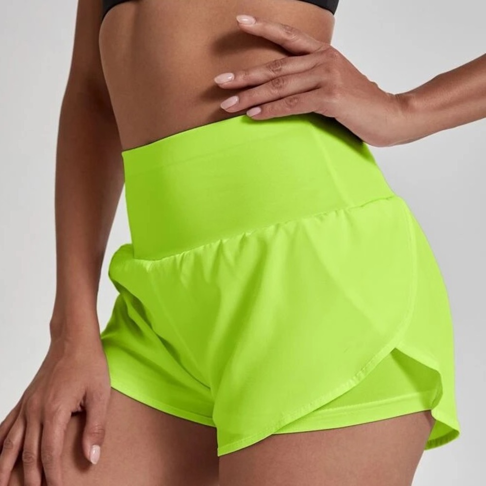 SHEIN neon green shorts S